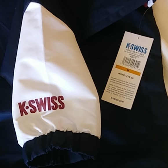 K-SWISS MY BLOCK WATER RESISTANT WINDBREAKER NWT - Picture 4 of 13